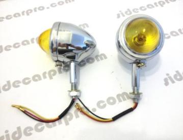 chrome indicator light glass lens suit cj750 and others perspective