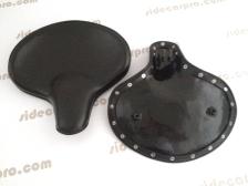 cj750 parts m72 handmade leather seat black frontside backside