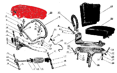 cj750 seat rubber CJ750 parts