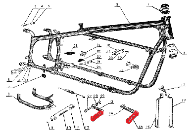 cj750 foot peg rubber