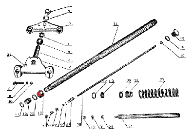 CJ750 PARTS MANUAL front fork upper pipe